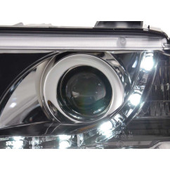 Phares Daylight Feux de jour à LED BMW Série 3 E36 Limo / Touring chromé pour conduite à droite 