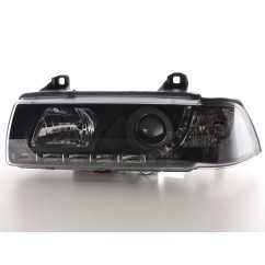 Phares Daylight Feux de jour à LED BMW Série 3 E36 Limo / Touring noir pour conduite à droite 