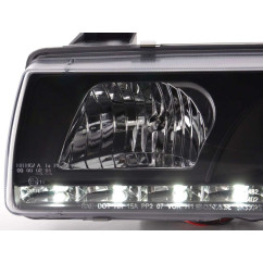 Phares Daylight Feux de jour à LED BMW Série 3 E36 Limo / Touring noir pour conduite à droite 