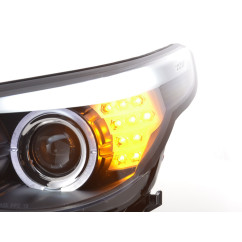 Phares pour BMW Série 5 E60 / E61 03-07 noir 
