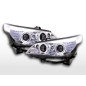 Phares xenon angel eyes LED BMW Série 5 E60 / E61 05-07 chrome Phares xenon angel eyes LED BMW Série 5 E60 / E61 05-07 chrome