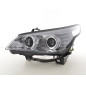 Phares xenon angel eyes LED BMW Série 5 E60 / E61 05-07 chrome Phares xenon angel eyes LED BMW Série 5 E60 / E61 05-07 chrome