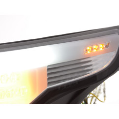 Phares xenon angel eyes LED BMW Série 5 E60 / E61 05-07 chrome 