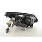 Phares xenon angel eyes CCFL BMW 5er E60 / E61 03-04 noir pour conduite à droite