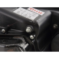 Phares xenon angel eyes CCFL BMW 5er E60 / E61 03-04 noir pour conduite à droite 