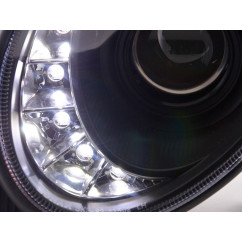 Phare Daylight LED DRL look Mercedes Classe E type W211 06-08 noir 