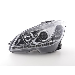Phare Daylight LED DRL look Mercedes Classe C W204 07-10 chrome 