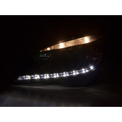 Phare Daylight LED DRL look Mercedes Classe C W204 07-10 noir 