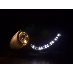 Phare Daylight LED DRL look Mercedes CLK W209 04-09 noir 