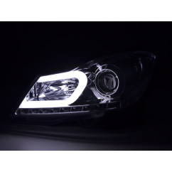 Phare Daylight LED DRL look Mercedes Classe C W204 11-14 chrome 