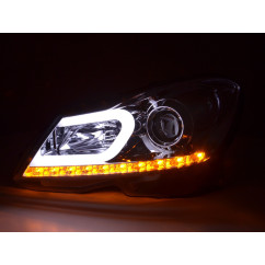 Phare Daylight LED DRL look Mercedes Classe C W204 11-14 chrome 