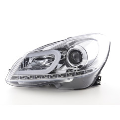Phare Daylight LED DRL look Mercedes Classe C W204 11-14 chrome 