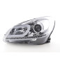 Phare Daylight LED DRL look Mercedes Classe C W204 11-14 chrome