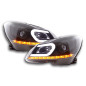 Phare Daylight LED DRL look Mercedes Classe C W204 11-14 noir Phare Daylight LED DRL look Mercedes Classe C W204 11-14 noir