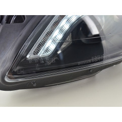 Phare Daylight LED DRL look Mercedes-Benz Classe S (221) 05-09 noir 