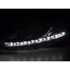 Phare Daylight LED feux de jour Fiat Grande Punto 199 noir 