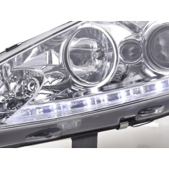 Phare Daylight LED DRL look Ford Fiesta 08-12 chrome 