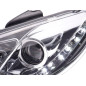 Phare Daylight LED DRL look Peugeot 206 98-02 chrome