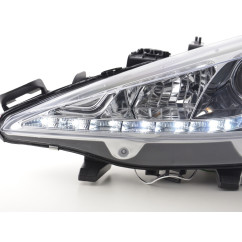 Phare Daylight LED Feux de jour LED Peugeot 207 06- chrome pour conduite à droite 