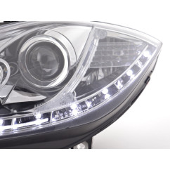 Phare Daylight LED look DRL Seat Leon 1P 09- chromé pour conduite à droite 