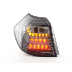 Jeu de feux arrière à LED BMW Série 1 E87 / E81 3/5 portes. 04-06 noir 