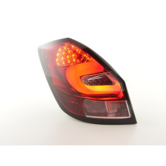 Feux arrière à LED Skoda Fabia 5 portes à partir de 2007 clair / rouge 