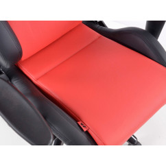 FK siège de sport chaise de bureau pivotante Santa Fe chaise de direction noir / rouge chaise de bureau chaise de bureau 