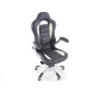 FK siège de sport chaise de bureau pivotante Laredo noir / blanc chaise de direction chaise pivotante chaise de bureau