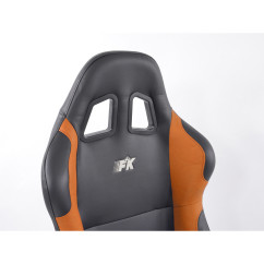 Siège de jeu FK Simulateur de course de siège de jeu eGaming Seats Estoril noir / orange 