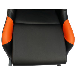 Siège de jeu FK Simulateur de course de siège de jeu eGaming Seats Monaco noir / orange 