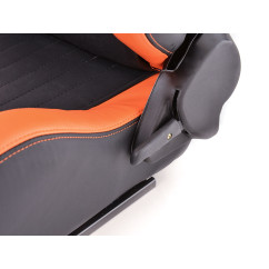 Sièges sport FK Sièges demi-coque auto Francfort cuir artificiel noir / orange 