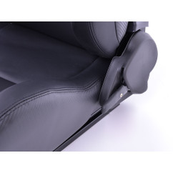 Sièges sport FK Sièges auto demi-coque en cuir synthétique Brême aspect carbone noir 
