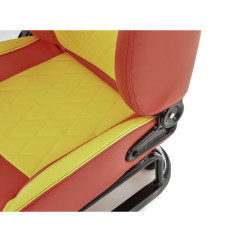 Siège de jeu FK Simulateur de course de siège eGaming Seats Silverstone rouge / jaune 