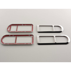 Cadre de poignée de porte chromé intérieur VW Polo (type 9N) 01-05, acier inoxydable 