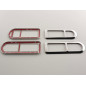Cadre de poignée de porte chromé intérieur VW Polo (type 9N) 01-05, acier inoxydable