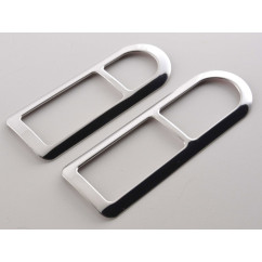 Cadre de poignée de porte chromé intérieur VW Polo (type 9N) 01-05, acier inoxydable 