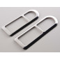 Cadre de poignée de porte chromé intérieur VW Polo (type 9N) 01-05, acier inoxydable