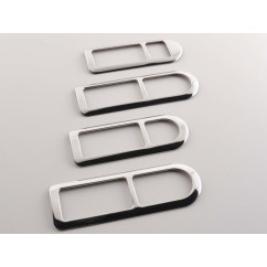Cadre de poignée de porte chromé intérieur VW Polo (type 9N) 01-05, acier inoxydable 