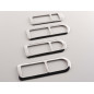 Cadre de poignée de porte chromé intérieur VW Polo (type 9N) 01-05, acier inoxydable