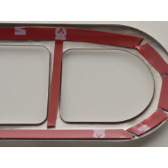 Cadre de poignée de porte chromé intérieur VW Polo (type 9N) 01-05, acier inoxydable 