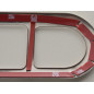 Cadre de poignée de porte chromé intérieur VW Polo (type 9N) 01-05, acier inoxydable