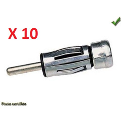 ADAPTATEUR D ANTENNE  DIN MALE ISO FEMELLE  BLISTER (PRIX PAR 10 PIECES MINIMUM)