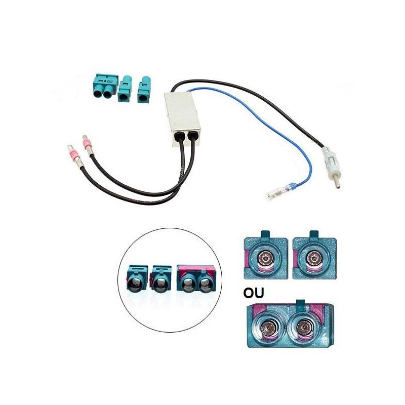 ADAPTATEUR D ANTENNE AMPLIFIE DOUBLE FAKRA DIN MALE NISSAN NV250 2019- ADAPTATEUR D ANTENNE AMPLIFIE DOUBLE FAKRA DIN MALE NISSAN NV250 2019-