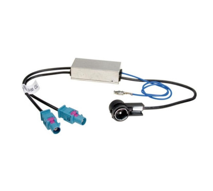 ADAPTATEUR D ANTENNE AMPLIFIE DOUBLE FAKRA ISO MALE AUDI Q3 2011-