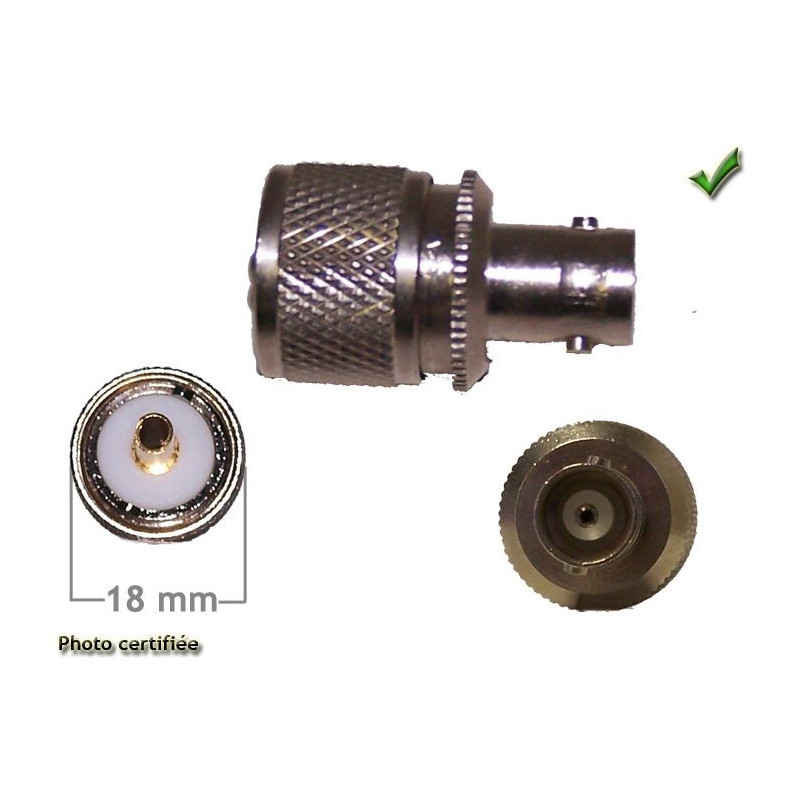 ADAPTATEUR D ANTENNE CB UHF (PL)/F - BNC/M (UNITAIRE)