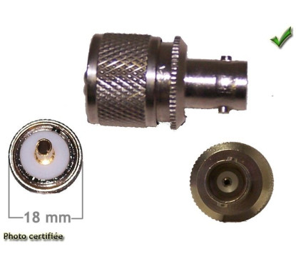 ADAPTATEUR D ANTENNE CB UHF (PL)/F - BNC/M (UNITAIRE)
