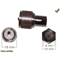 ADAPTATEUR D ANTENNE CB UHF (PL)/F - FME/F (UNITAIRE)