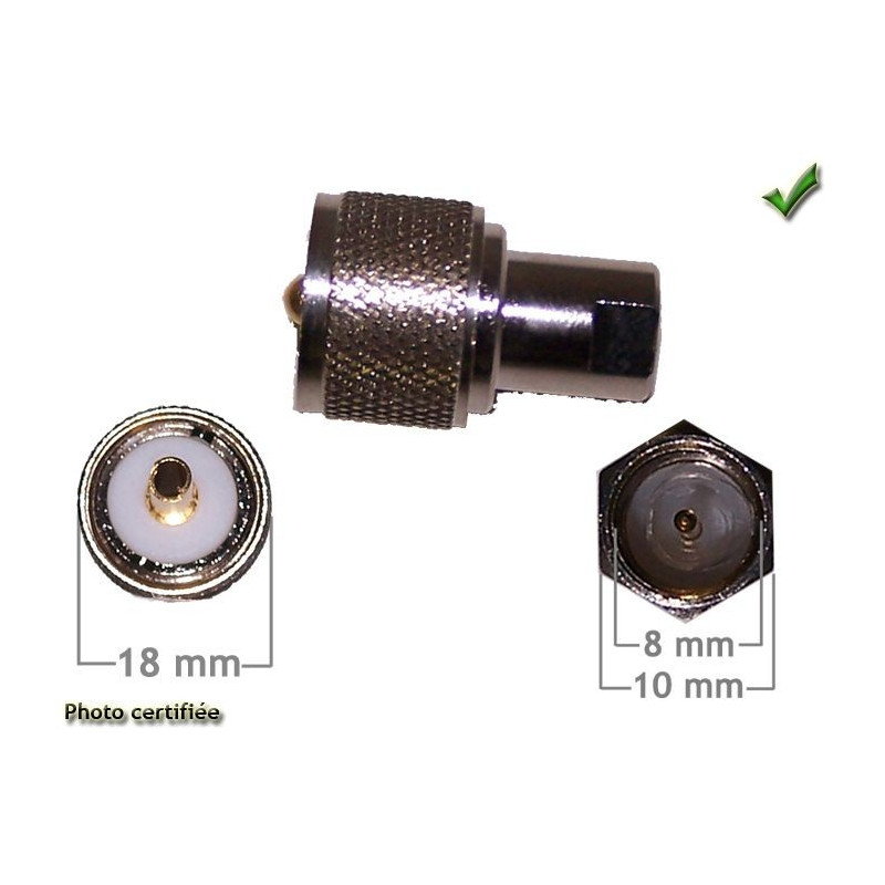 ADAPTATEUR D ANTENNE CB UHF (PL)/F - FME/F (UNITAIRE)