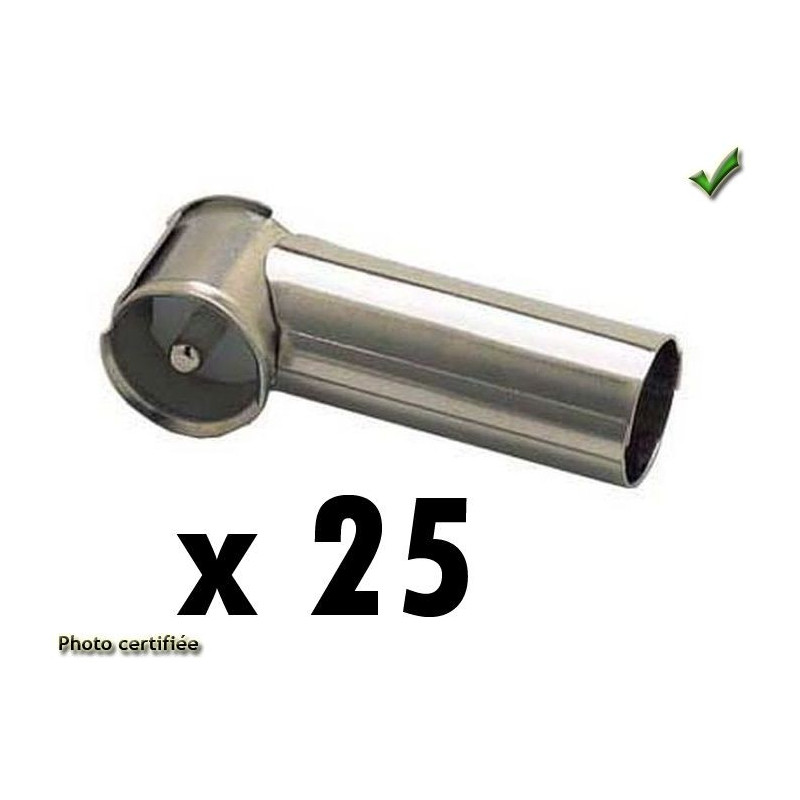 ADAPTATEUR D ANTENNE COUDE DIN FEMELLE ISO MALE PACK DE 25 VRAC