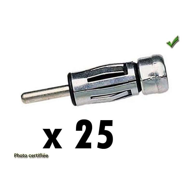 ADAPTATEUR D ANTENNE DIN MALE ISO FEMELLE PACK DE 25 VRAC
